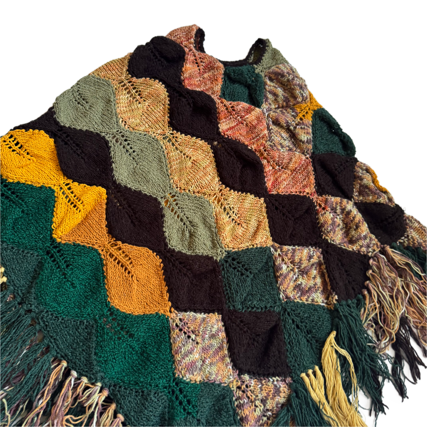 Poncho tricotat