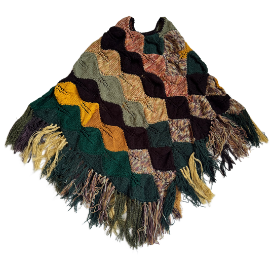 Poncho tricotat